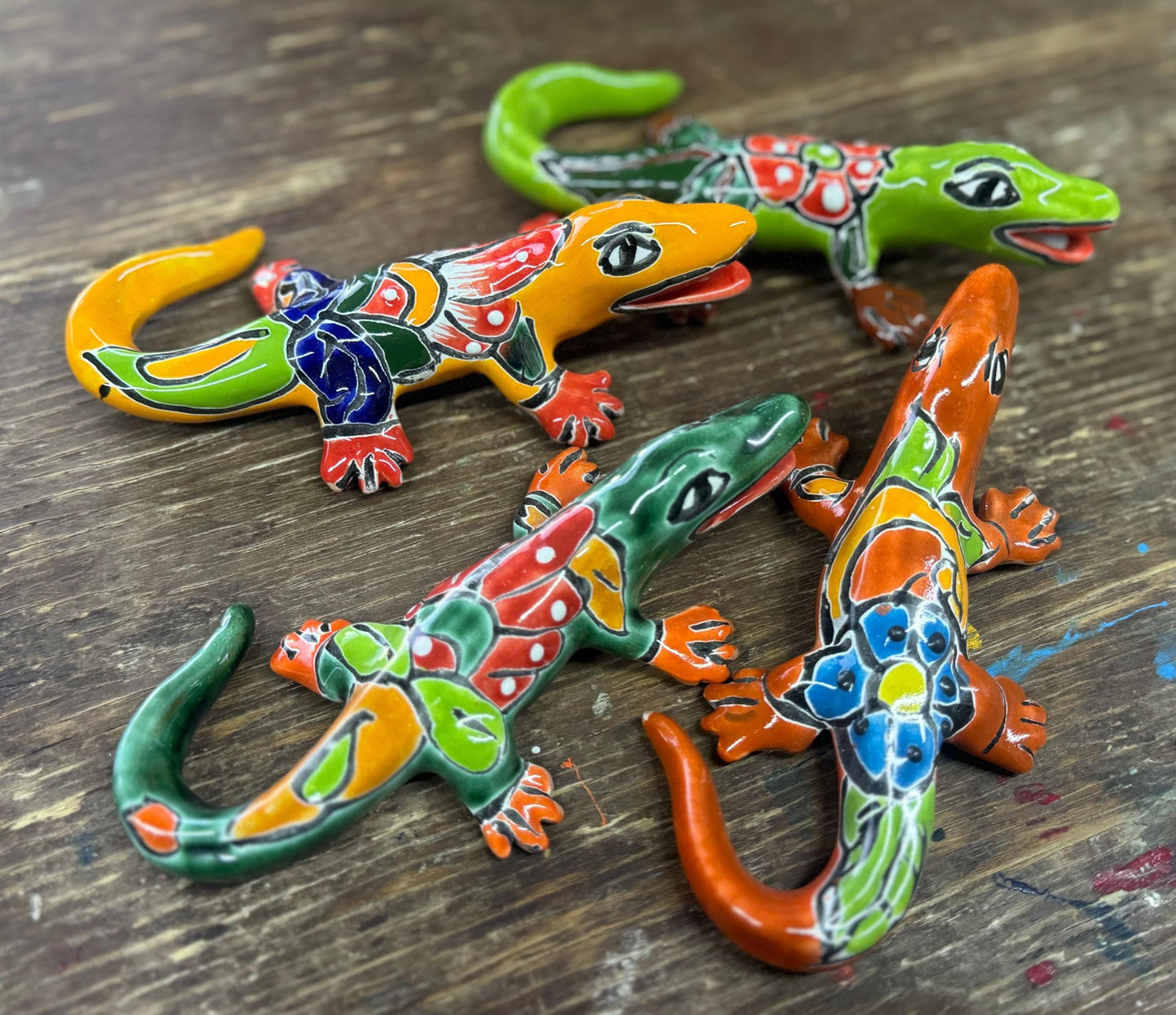 4 Pequeños cocodrilos de talavera