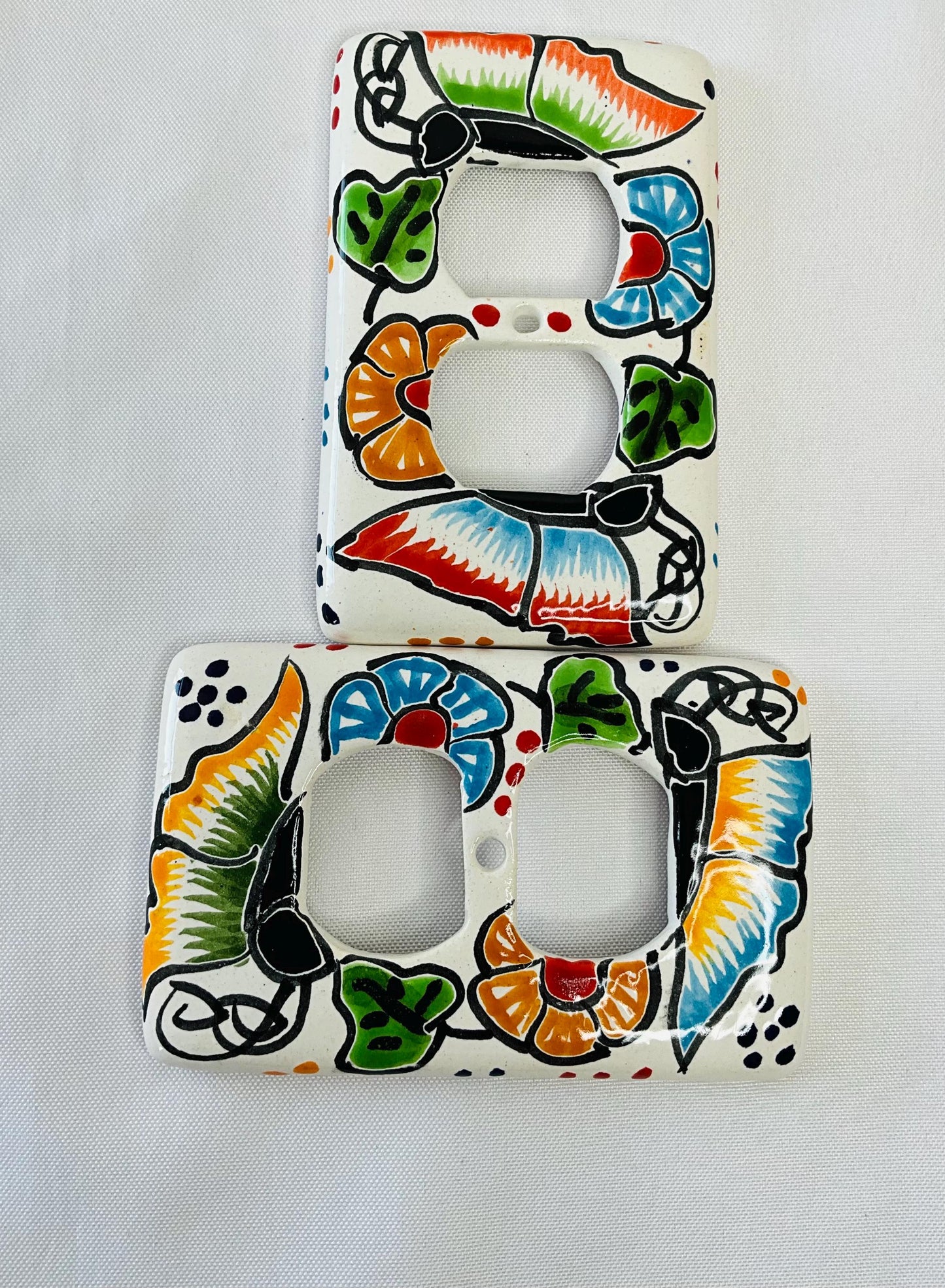 Hand-Painted Talavera Mexican Pottery Light Switch Cover (3" x 5")