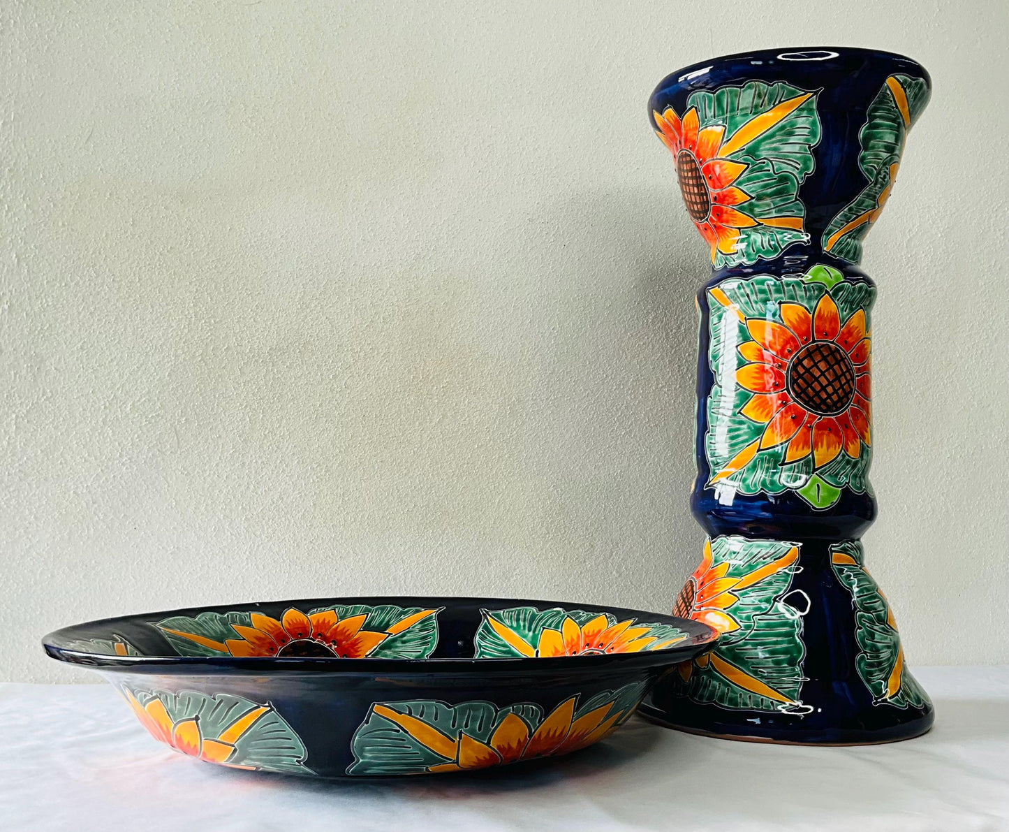 Bebedero más grande para pájaros de Talavera