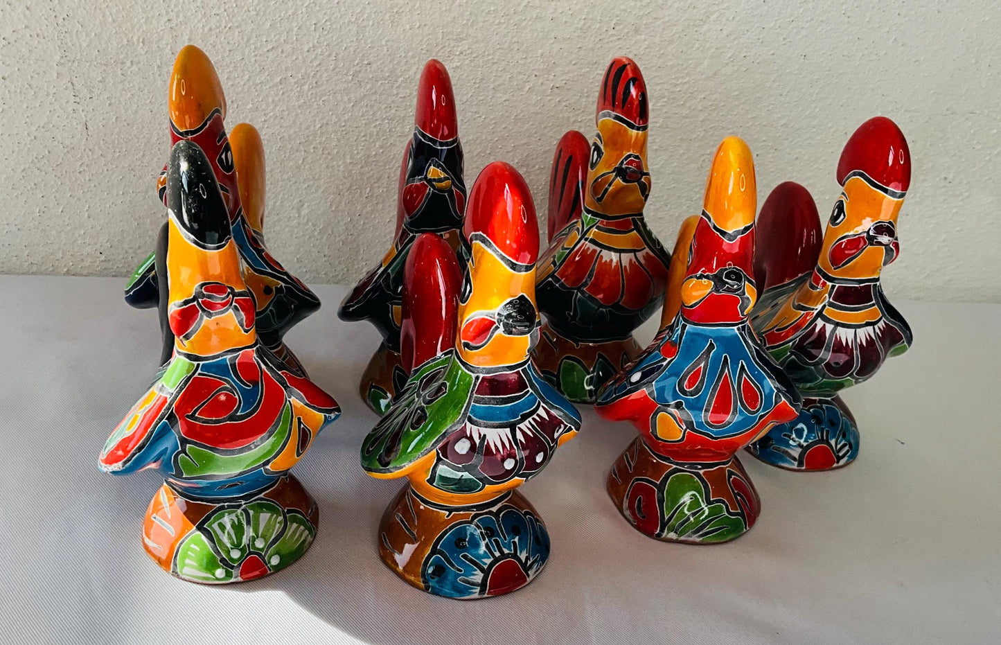 Hand Painted Talavera Rooster: Mexican Folk Art Decor