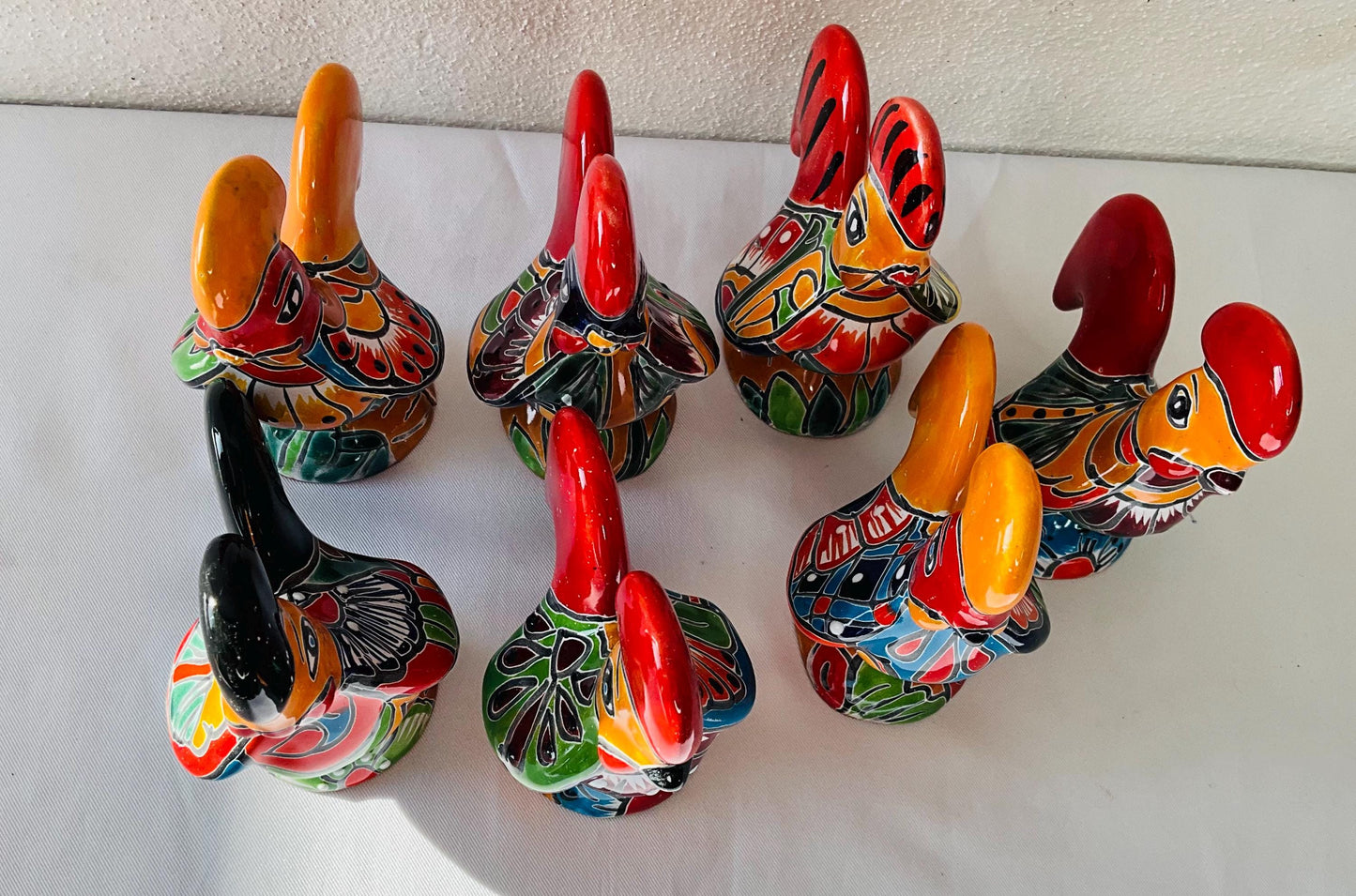 Hand Painted Talavera Rooster: Mexican Folk Art Decor