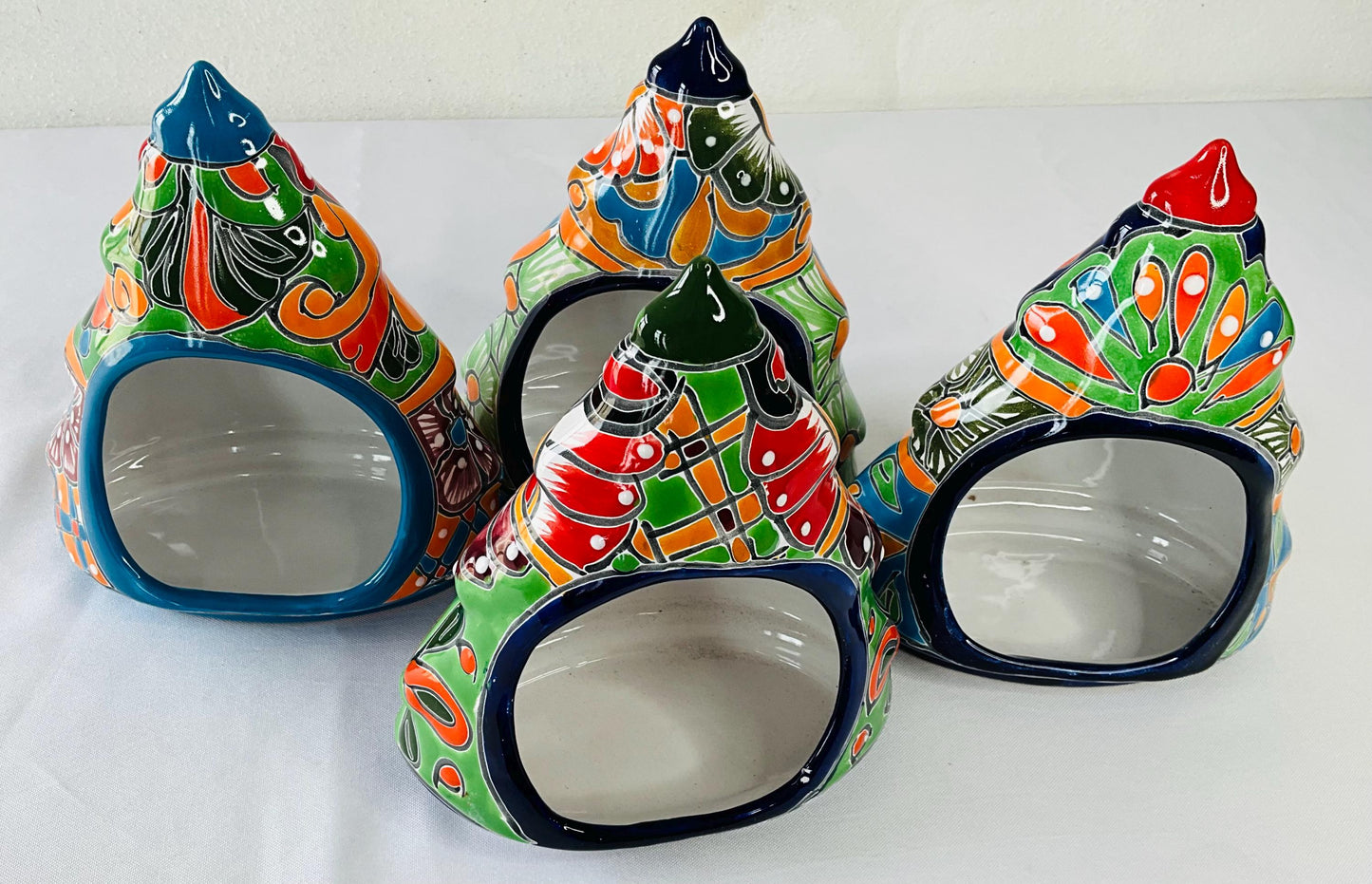 Hand-Painted Talavera Pine: Mexican Folk Art Decor