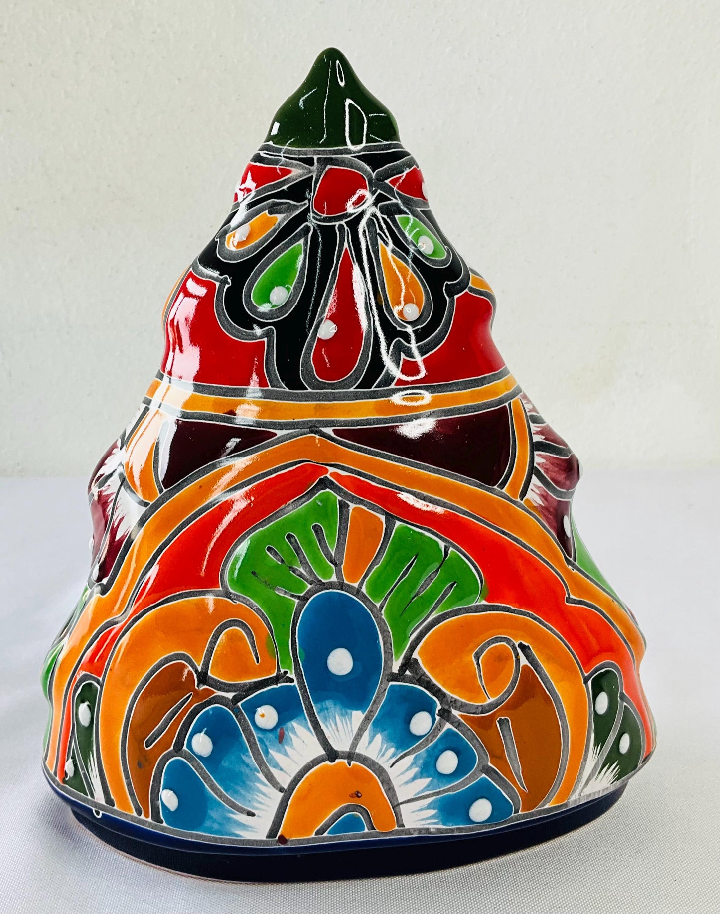 Hand-Painted Talavera Pine: Mexican Folk Art Decor