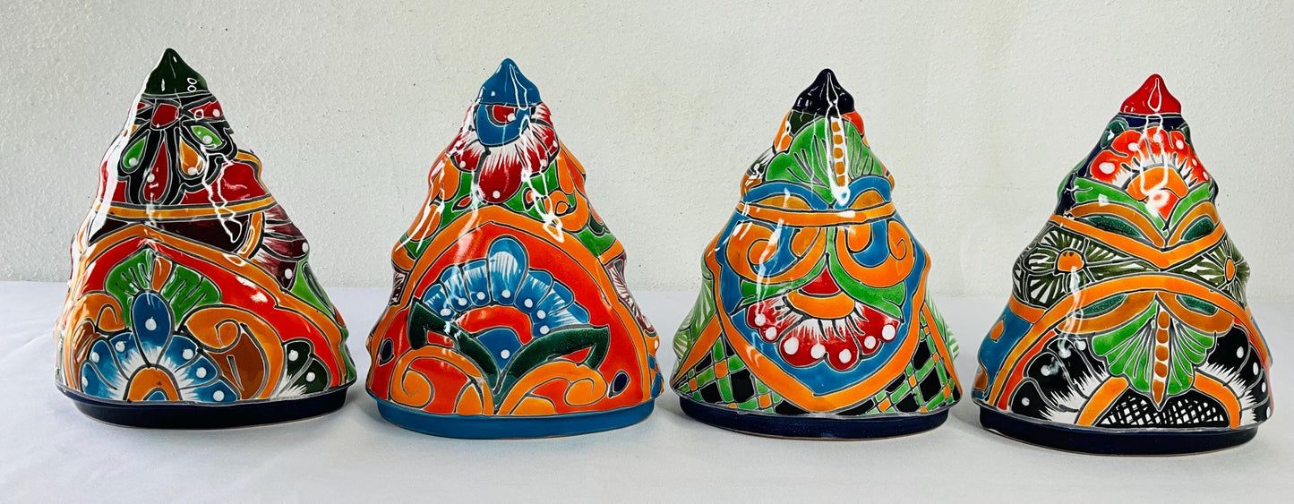 Hand-Painted Talavera Pine: Mexican Folk Art Decor