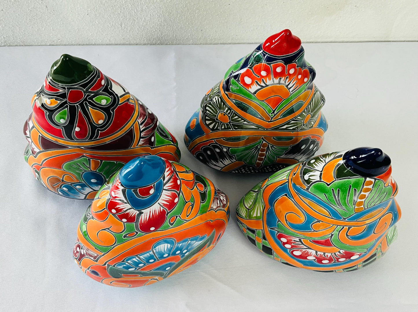 Hand-Painted Talavera Pine: Mexican Folk Art Decor