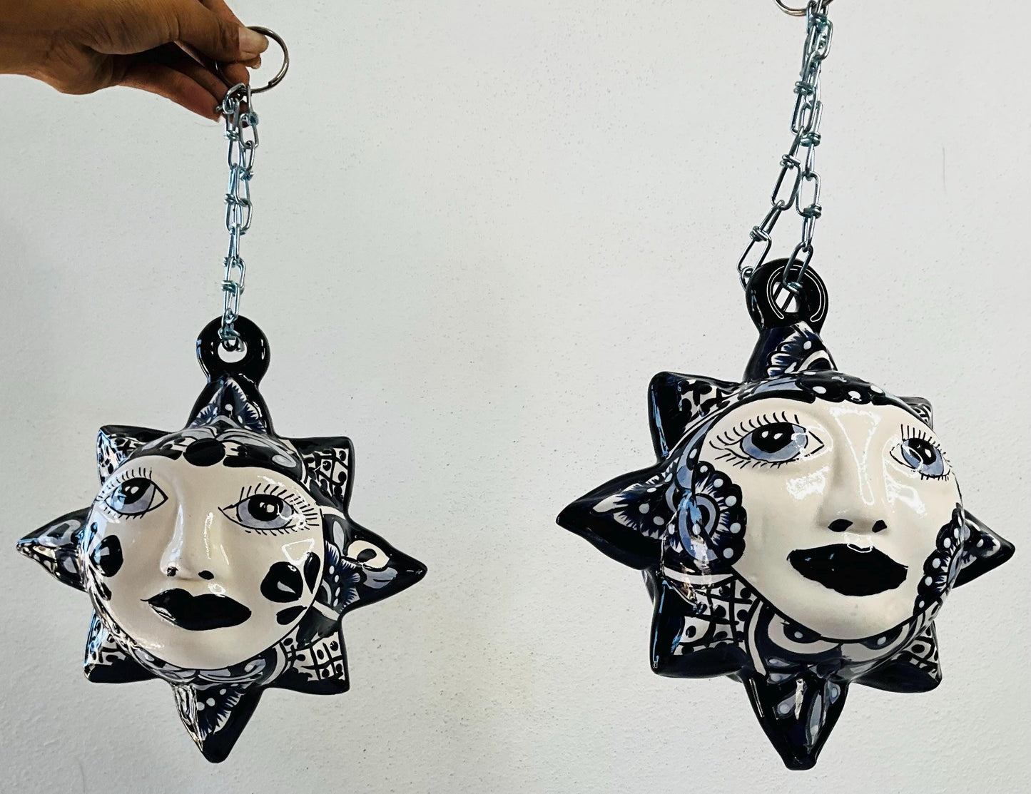 Handmade Talavera Sun Wall Decor: Colorful Mexican Art