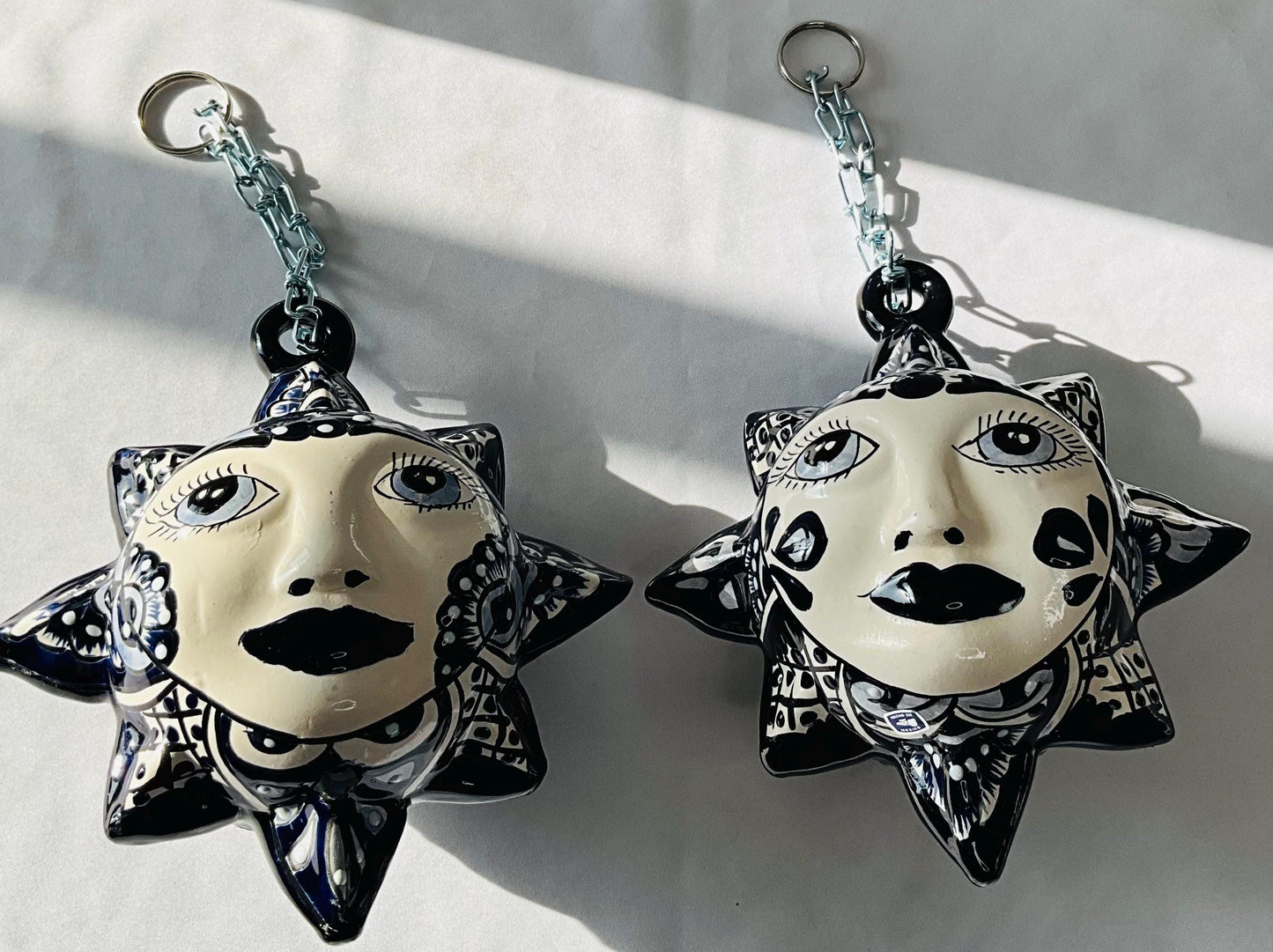 Handmade Talavera Sun Wall Decor: Colorful Mexican Art