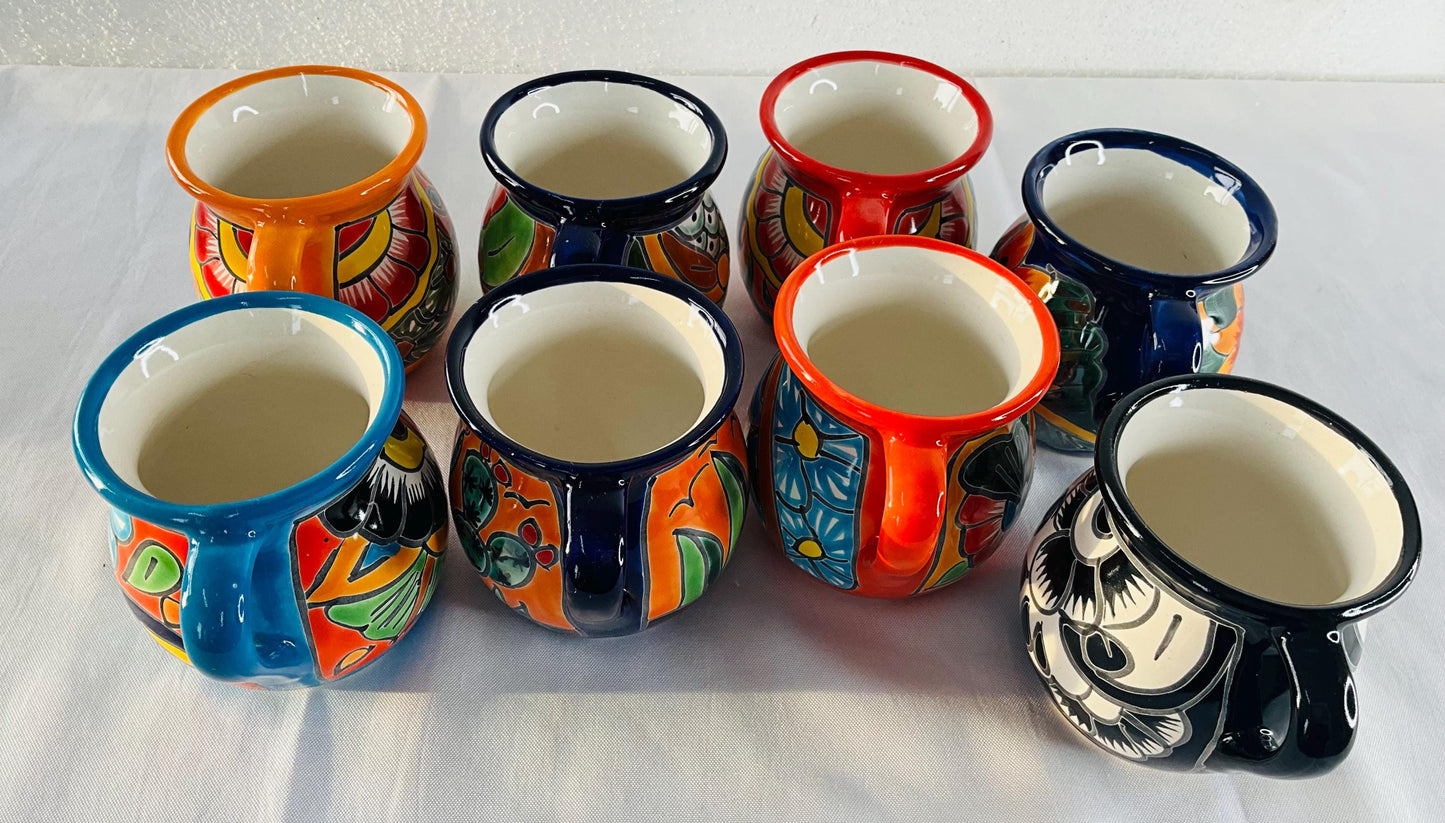 Hand-Painted Mexican Talavera cups