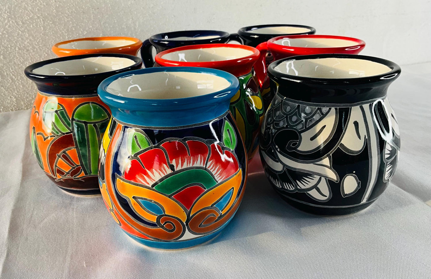 Hand-Painted Mexican Talavera cups