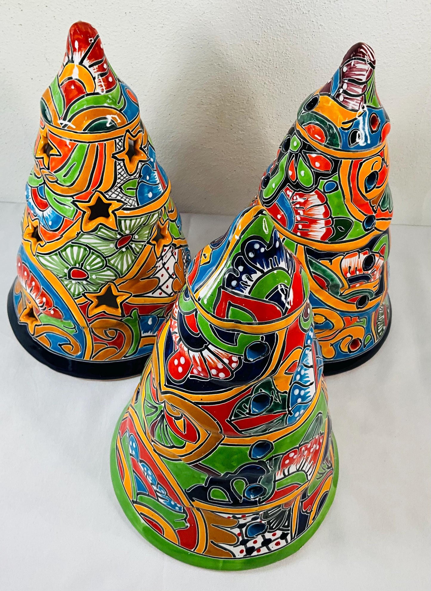 Hand-Painted Talavera Pine: Mexican Folk Art Decor