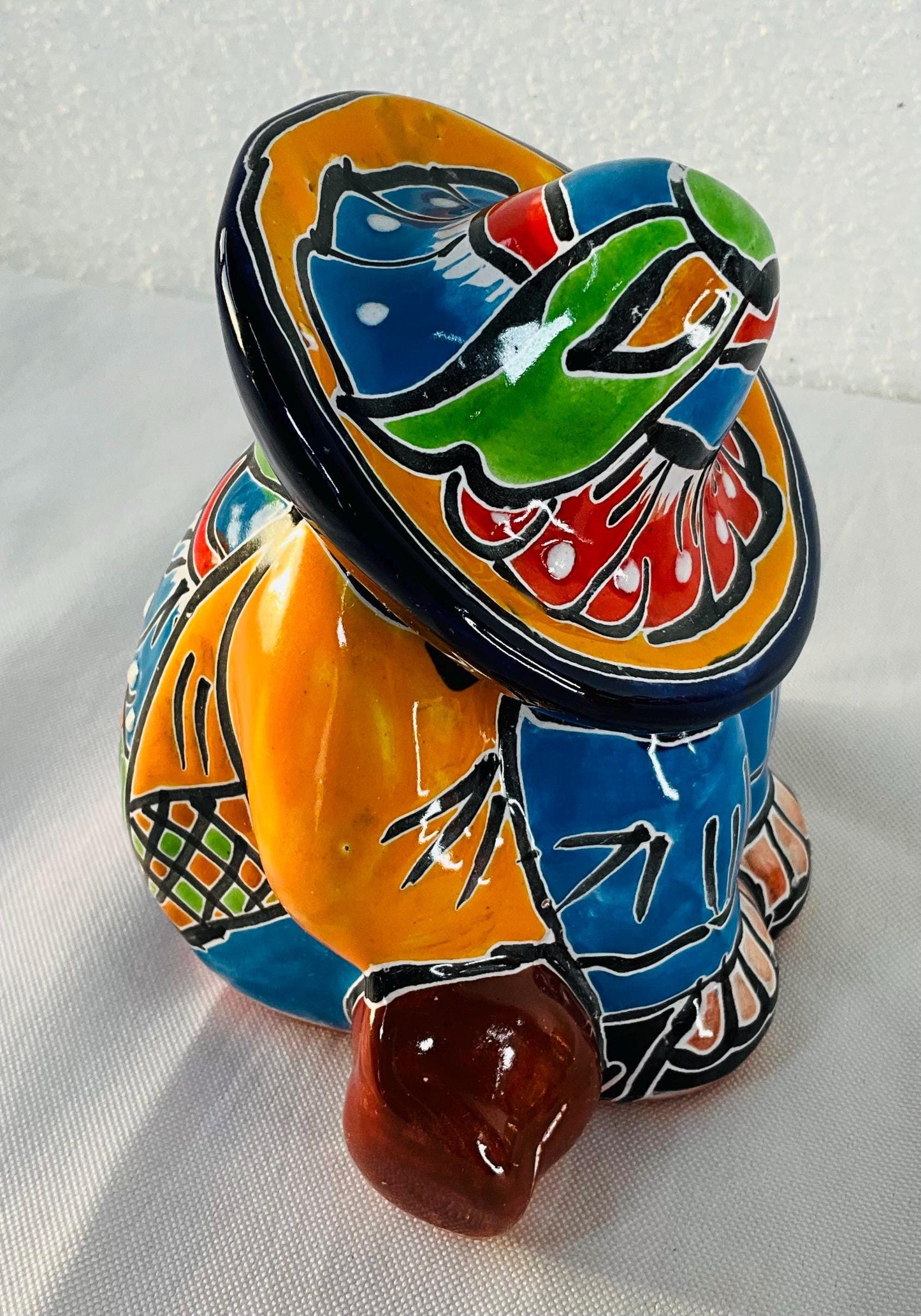 Talavera Pancho figure: Mexican Pottery decorate