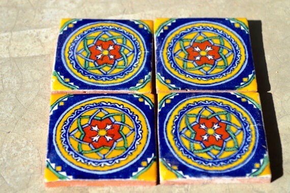 100 Mexican Tile Talavera  2 "X 2"