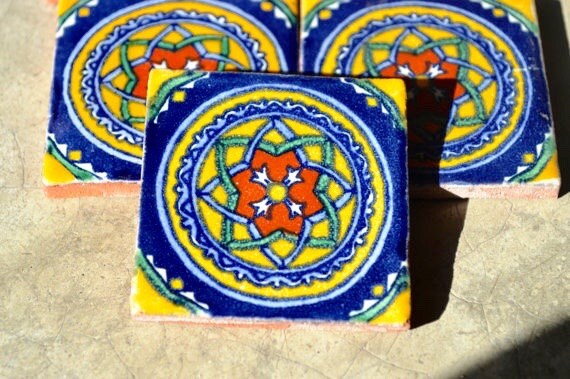 100 Mexican Tile Talavera  2 "X 2"