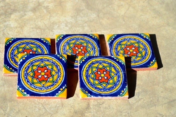 100 Mexican Tile Talavera  2 "X 2"