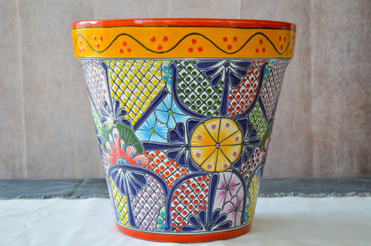 Colorful Medium Vaso Talavera Pot