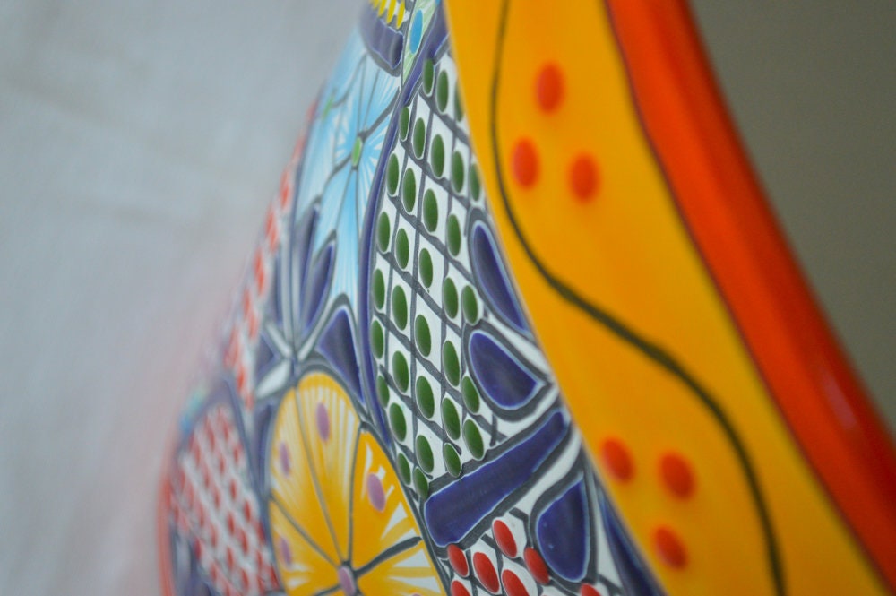 Colorful Medium Vaso Talavera Pot