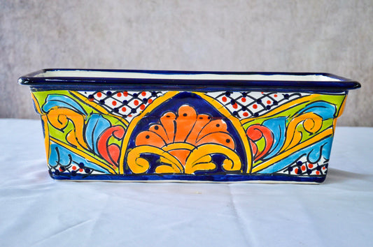 Colorful Talavera Long Pot