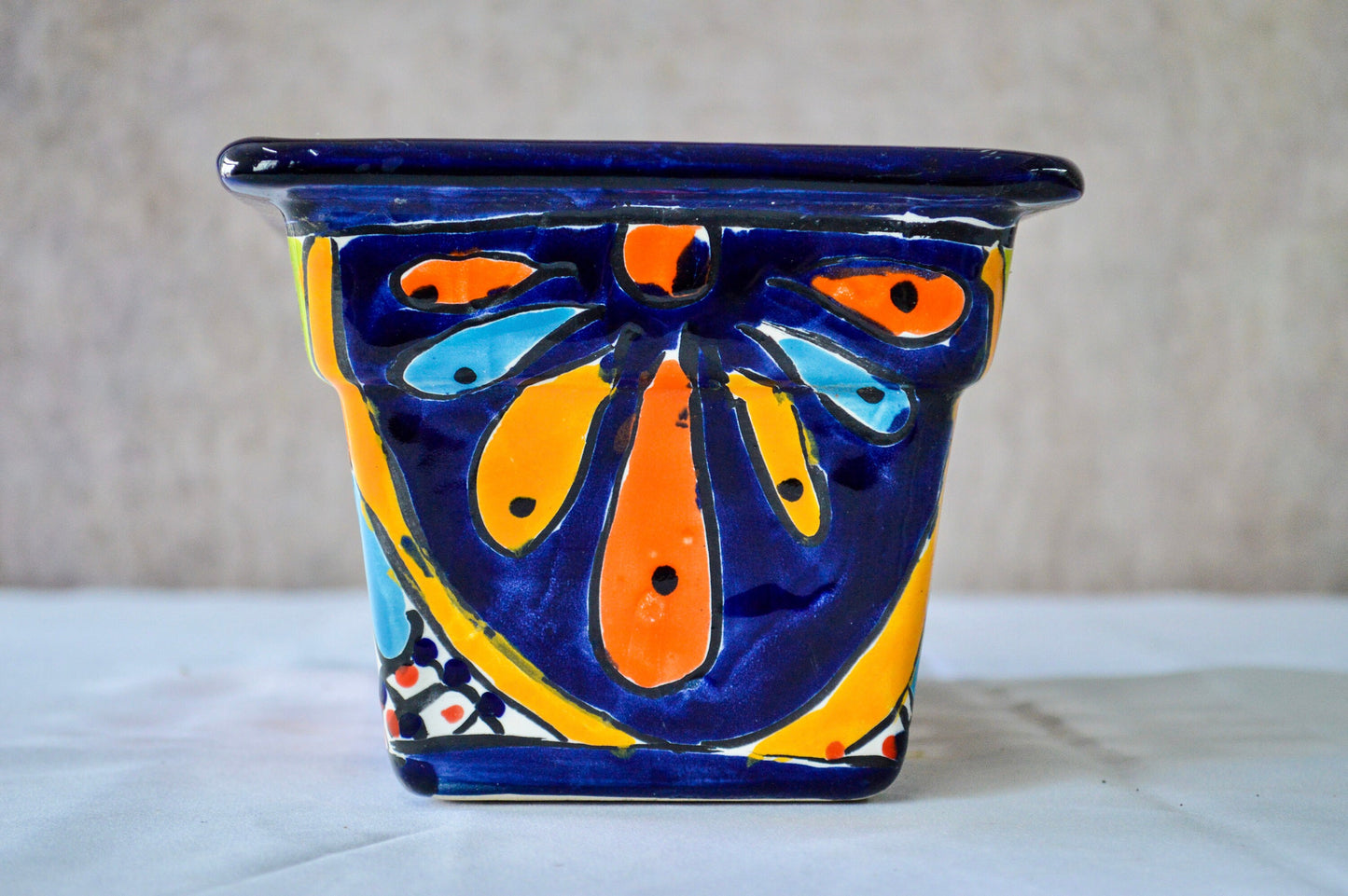 Colorful Talavera Long Pot