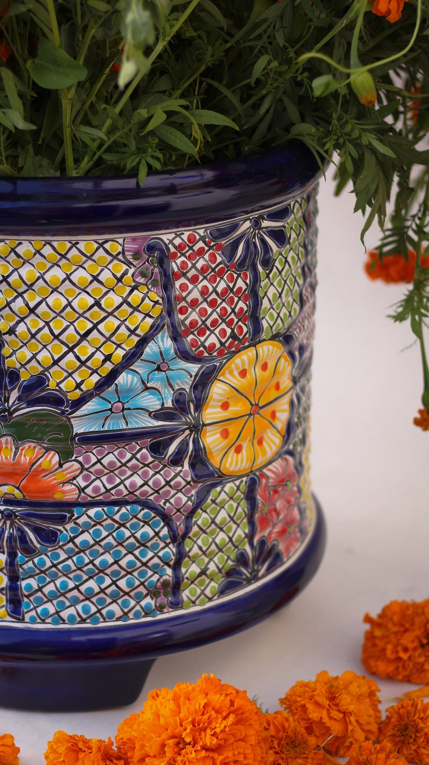 Colorful Vaso Talavera Pot
