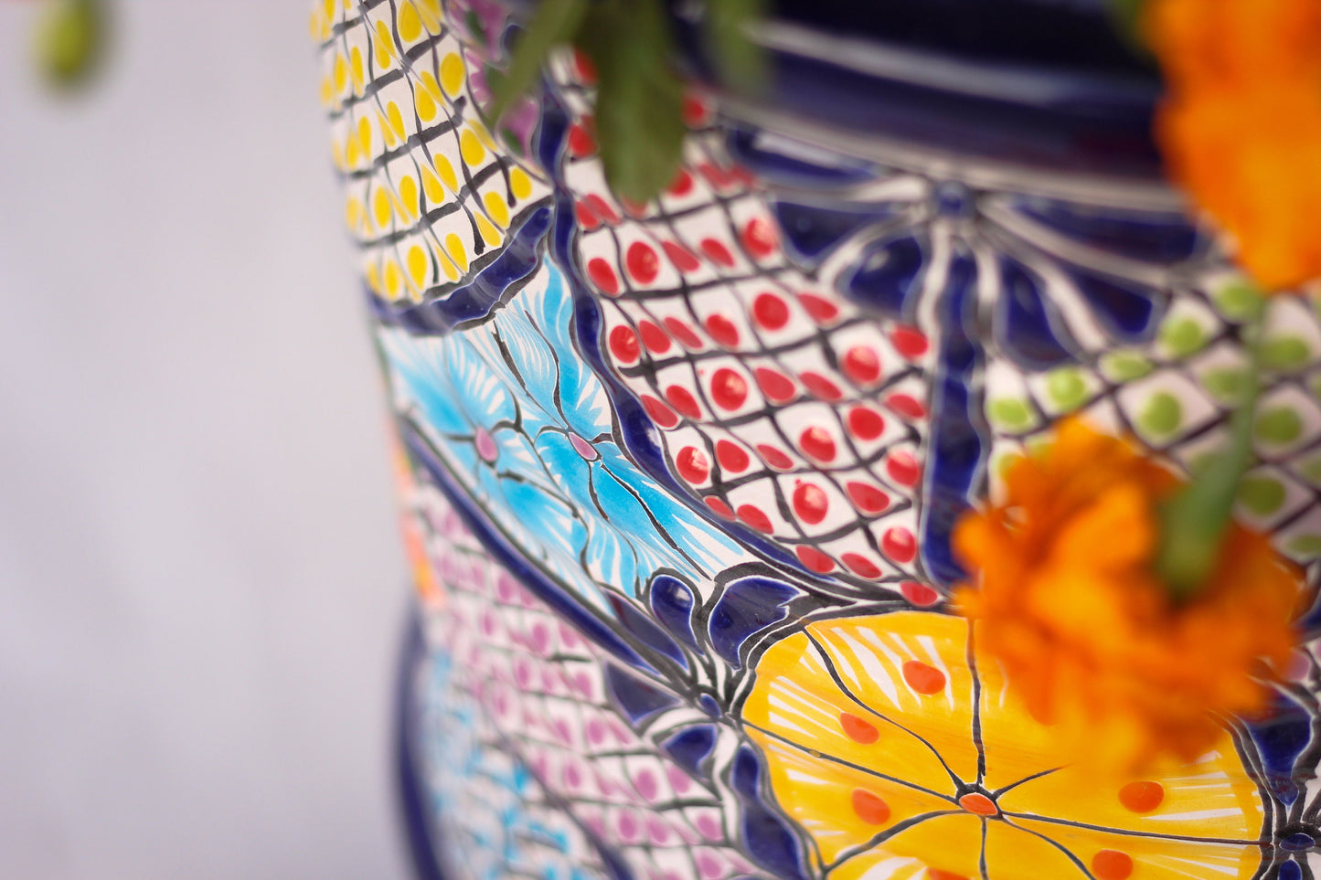 Colorful Vaso Talavera Pot