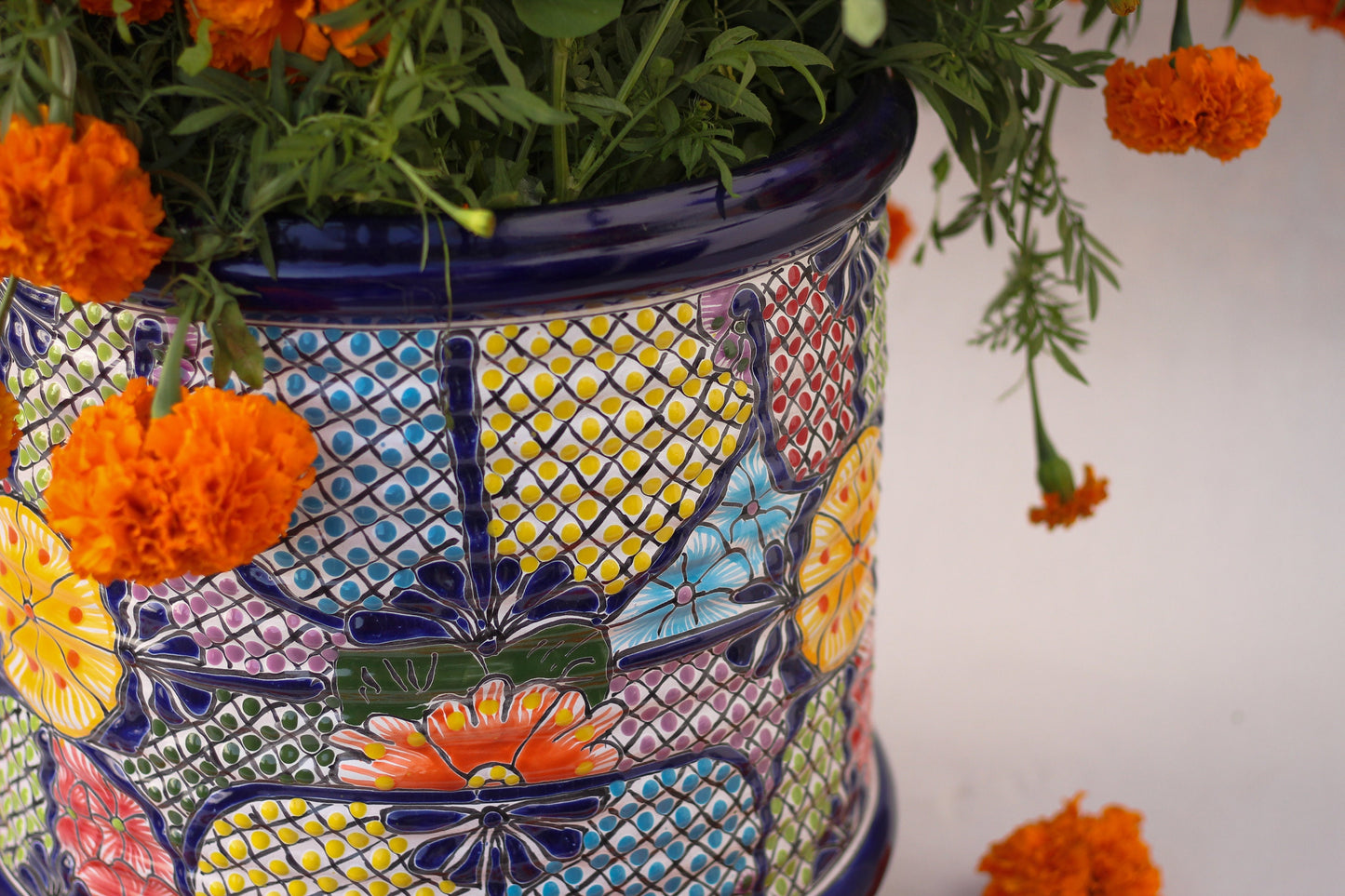 Colorful Vaso Talavera Pot