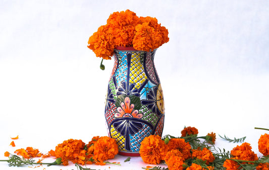 Talavera flower vase